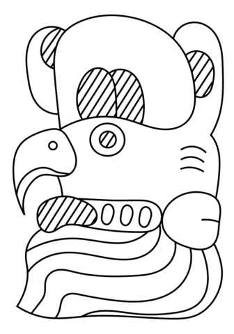 15Th Maya Month   Muwan' Coloring Page